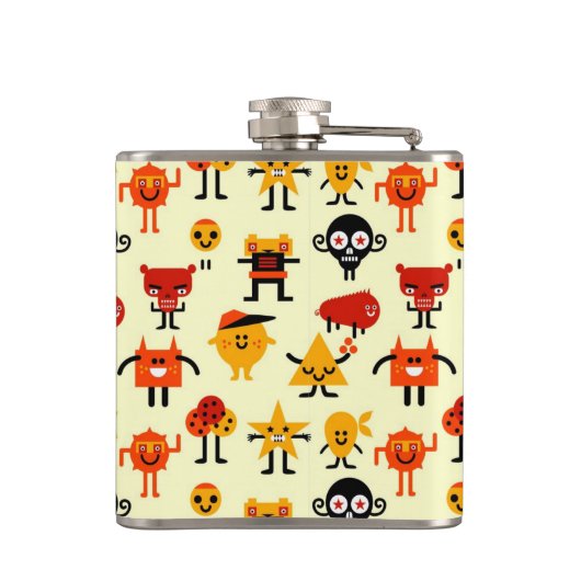 Flasques Motif drôle de monstres (Dos)