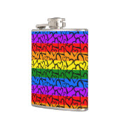 Flasques Motif du coeur arc-en-ciel (Gauche)