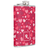 Flasques Motif du coeur de Valentine rouge et blanc (Droite)