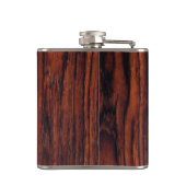 Flasques Motif en bois foncé en acajou (Dos)