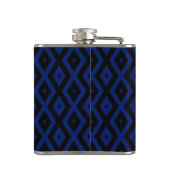 Flasques Motif en diamant bleu et noir (Dos)