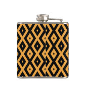 Flasques Motif en diamant jaune et noir (Dos)