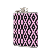 Flasques Motif en diamant rose pâle et noir (Gauche)