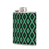 Flasques Motif en diamant vert et noir (Gauche)