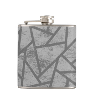Flasques Motif en mosaïque gris