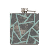 Flasques Motif en mosaïque vert pâle et gris (Dos)