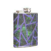 Flasques Motif en mosaïque violet et verte (Droite)