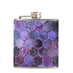 Flasques Motif en nid d'abeille de luxe Parties scintillant