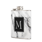 Flasques Motif en pierre de marbre monogramme (Gauche)