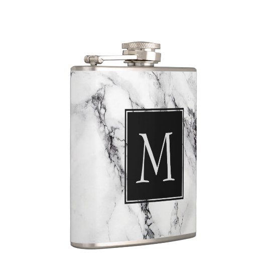 Flasques Motif en pierre de marbre monogramme (Droite)