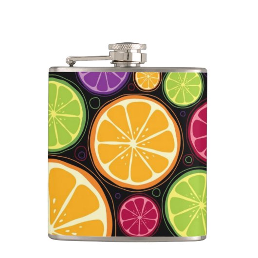 Flasques Motif et arrière - plan oranges (Devant)