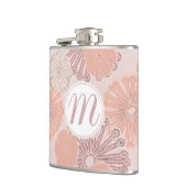 Flasques Motif et monogramme rose Gold Flower (Gauche)