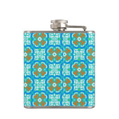 Flasques Motif ethnique Turquoise (Dos)