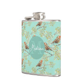 Flasques Motif européen vintage peint Robin Bird (Gauche)