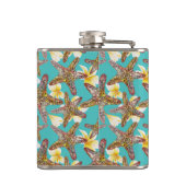 Flasques Motif fantaisiste d'étoiles de mer (Dos)