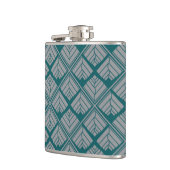 Flasques Motif feuille carré Turquoise neutre (Gauche)