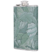 Flasques Motif feuille d'acanthe bleu sarcelle de William M (Gauche)