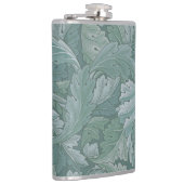 Flasques Motif feuille d'acanthe bleu sarcelle de William M (Droite)