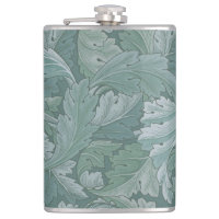Motif feuille d'acanthe bleu sarcelle de William M