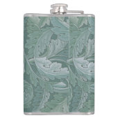 Flasques Motif feuille d'acanthe bleu sarcelle de William M (Dos)