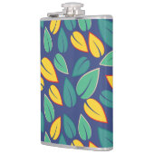 Flasques Motif Feuille vert et jaune en chute (Gauche)