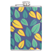 Flasques Motif Feuille vert et jaune en chute (Devant)