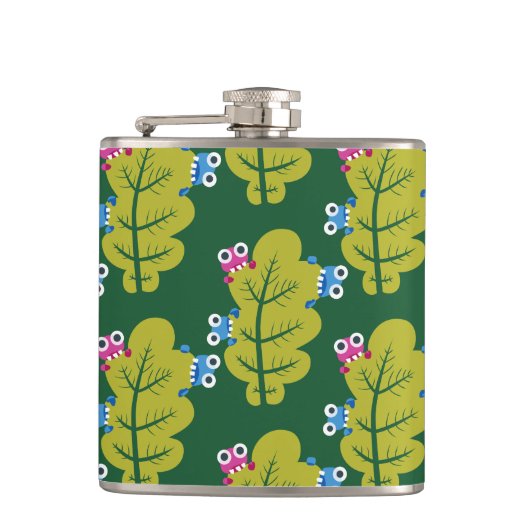 Flasques Motif Feuille vert mignon (Devant)