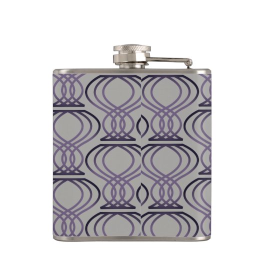 Flasques Motif final Burnt Purple et Silver (Dos)