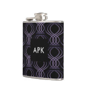 Flasques Motif final noir et violet brûlé (Gauche)