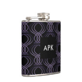 Flasques Motif final noir et violet brûlé (Droite)