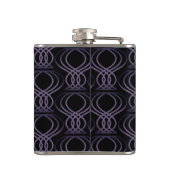 Flasques Motif final noir et violet brûlé (Dos)