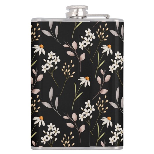 Flasques Motif Fleur sauvage aquarelle (Dos)