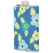 Flasques Motif Fleurs Bleues Rétro (Gauche)