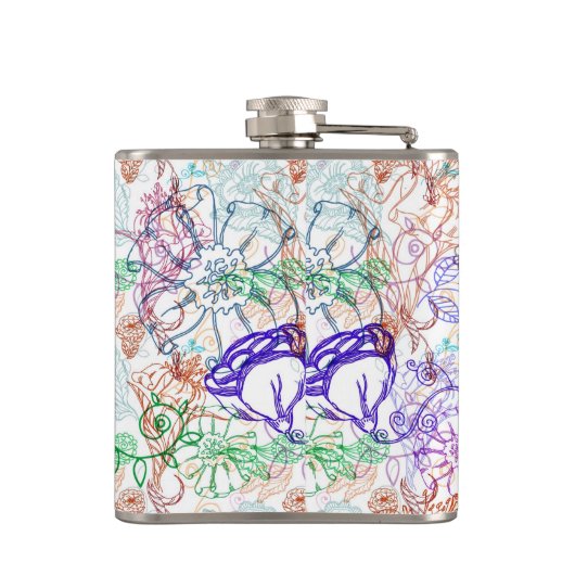 Flasques Motif floral 9 (Dos)