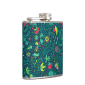 Flasques Motif floral avec les oiseaux 2 de bande dessinée (Droite)