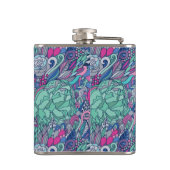 Flasques Motif floral coloré à doodle (Dos)