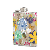 Flasques Motif floral dans le rétro style 3 (Gauche)