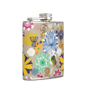 Flasques Motif floral dans le rétro style 3 (Droite)