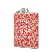 Flasques Motif floral d'arrière - plan de damassé (Gauche)