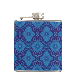 Flasques Motif floral "fleurs bleues", motif bohème
