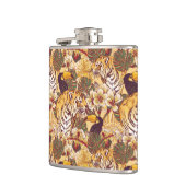 Flasques Motif floral tropical avec le tigre (Gauche)