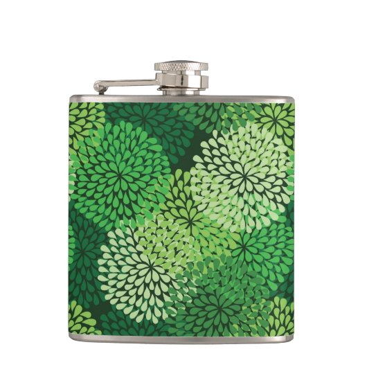 Flasques Motif floral vert (Devant)