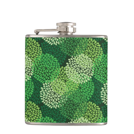 Flasques Motif floral vert (Devant)
