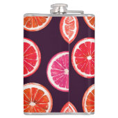 Flasques Motif foncé Citrus peint à la main (Dos)