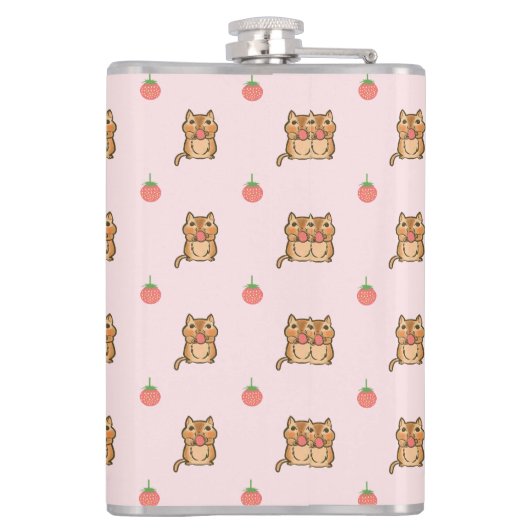 Flasques motif fraise et chipmunk (Dos)