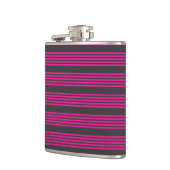 Flasques Motif Fuchsia et charbon de bois cinq bandes (Gauche)
