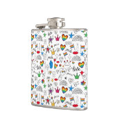 Flasques Motif Gay pride Doodle (Gauche)