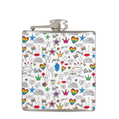 Flasques Motif Gay pride Doodle (Devant)