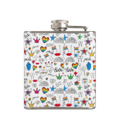 Flasques Motif Gay pride Doodle (Dos)