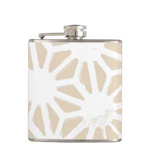 Flasques Motif géométrique beige